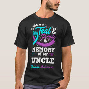 Ich trage Türkis und Lila in Erinnerung an meinen  T-Shirt