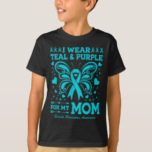 Ich trage Türkis und Violett für meine Mutter T-Shirt