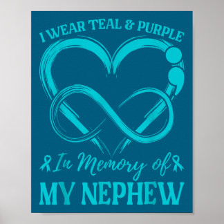 Ich trage Türkis und Violett in Erinnerung an mein Poster