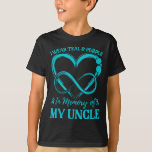 Ich trage Türkis und Violett in Erinnerung an mein T-Shirt
