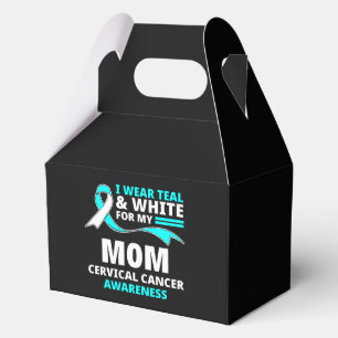 Ich trage Türkis und Weiß meine Mutter Gebärmutter Geschenkschachtel