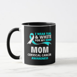 Ich trage Türkis und Weiß meine Mutter Gebärmutter Tasse