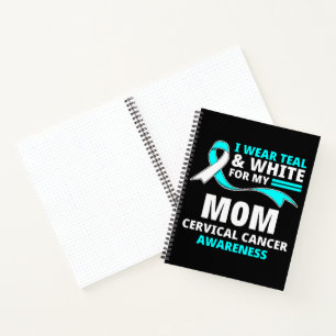 Ich trage Türkis und Weiß, meine Mutter hat Gebärm Notizbuch