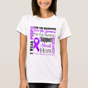 Ich trage violette Schleife, um das Bewusstsein fü T-Shirt