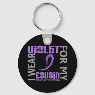 Ich trage violetten Cousin 46 Hodgkins Lymphom Schlüsselanhänger