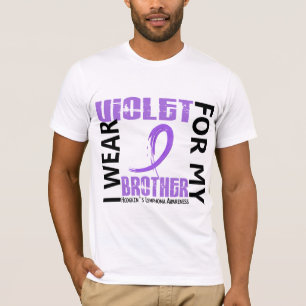 Ich trage violetten Morbus Hodgkin des Bruder-46 T-Shirt