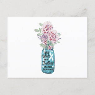 Ich trage Weiß für mein Bro Lungenkrebs-Geschenk Ankündigungspostkarte