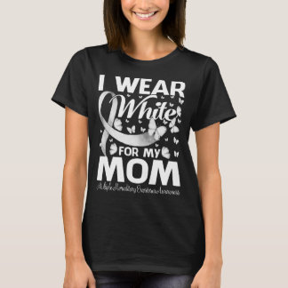 Ich trage Weiß für meine Mama Multiple Hereditary T-Shirt