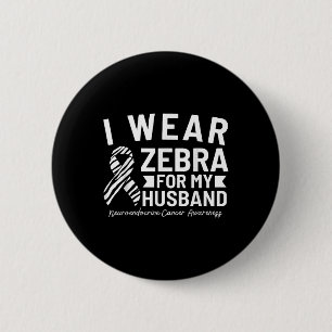 Ich trage Zebra für meinen Brustkrebs Button
