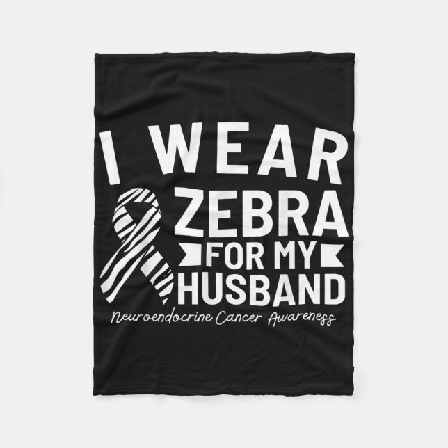 Ich trage Zebra für meinen Brustkrebs Fleecedecke (Vorderseite)