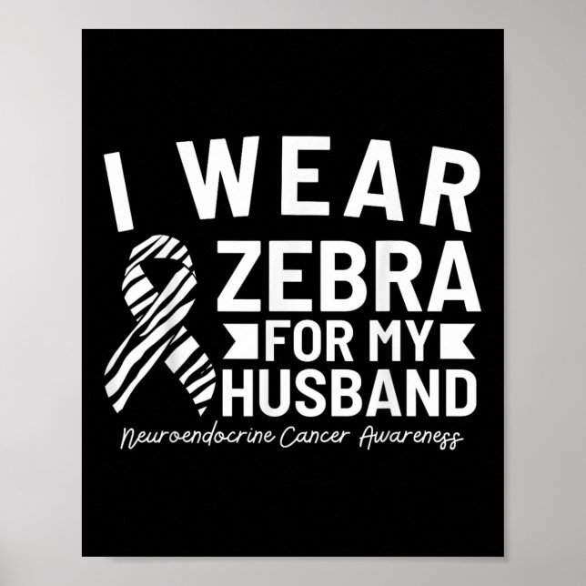 Ich trage Zebra für meinen Brustkrebs Poster (Vorne)