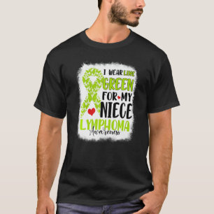 Ich trage Zitronengrün-Nichte Lymphoma Awareness M T-Shirt