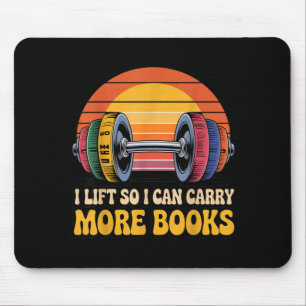 Ich trainiere, damit ich mehr Bücher tragen kann,  Mousepad