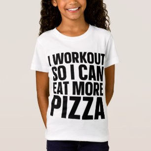 Ich trainiere, damit ich mehr Pizzeria Funny Gym e T-Shirt