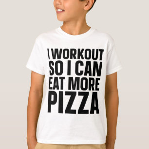 Ich trainiere, damit ich mehr Pizzeria Funny Gym e T-Shirt