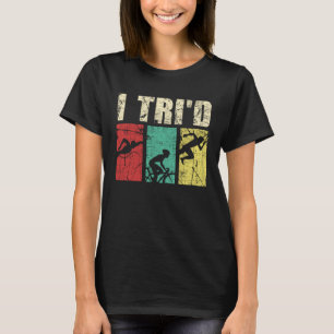 Ich trainiere Retro-Vintage-Triathlon-Triathlet Sc T-Shirt