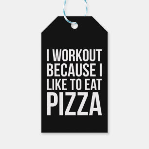 Ich trainiere, weil ich Pizza mag - Funny Gym Nove Geschenkanhänger
