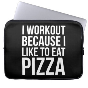 Ich trainiere, weil ich Pizza mag - Funny Gym Nove Laptopschutzhülle