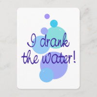 Ich trank die Ankündigung der Wasserschwangerschaf