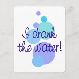 Ich trank die Ankündigung der Wasserschwangerschaf