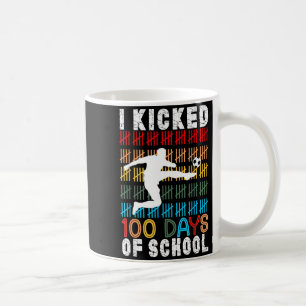 Ich trat 100 Tag der Schule Fußball 100. Tag Lehre Kaffeetasse
