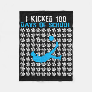 Ich trat 100 Tage Schule Fußball 100. Tag der Schu Fleecedecke