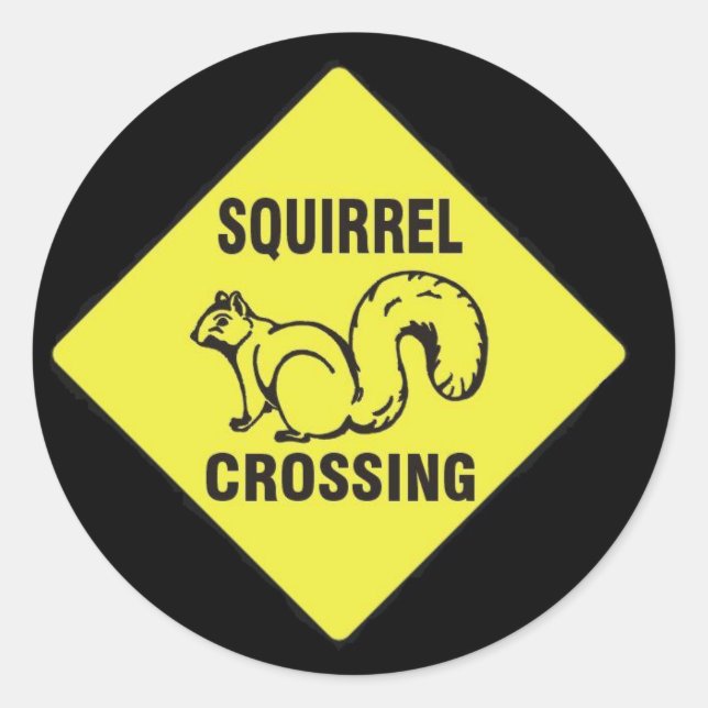 Ich trat ein Eichhörnchenkleber Runder Aufkleber (Vorderseite)