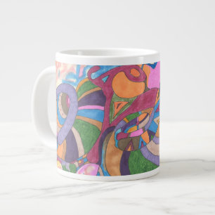 Ich träume farbig, abstrakt Jumbo-Tasse