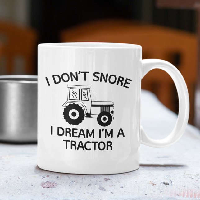 Ich träume, ich bin Traktor Kaffeetasse (Von Creator hochgeladen)