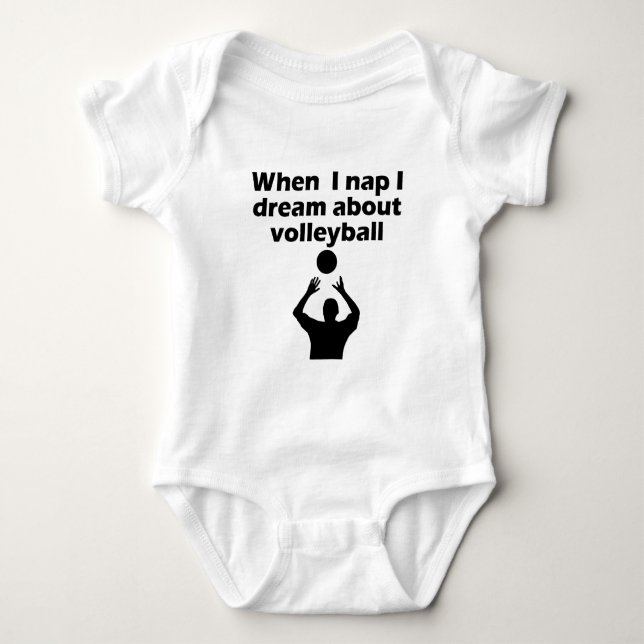 Ich träume über Volleyball Baby Strampler (Vorderseite)