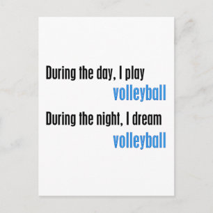 Ich träume Volleyball Postkarte
