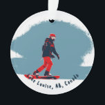 Ich träume vom Snowboarden - Snowboarder Ornament<br><div class="desc">Ein begeisterter Snowboarder ist in seinem Element Boarding die Berge rund um den Lake Louise im Banff National Park,  Kanada.</div>