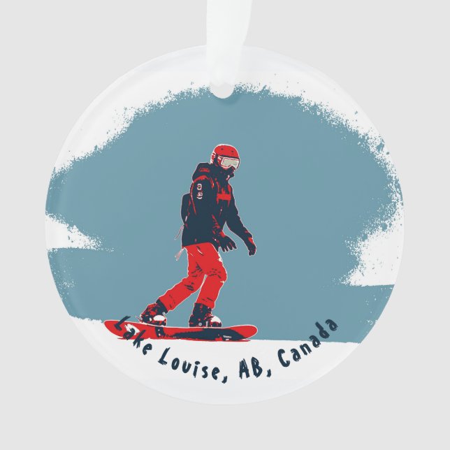 Ich träume vom Snowboarden - Snowboarder Ornament (Vorderseite)