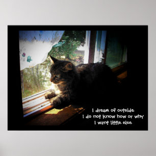 Ich träume von außen Haiku Poster