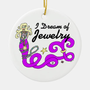 Ich träume von der Schmuck-Meerjungfrau Keramik Ornament