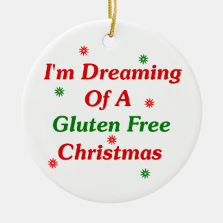 Ich träume von einem Gluten-frei Weihnachten Keramikornament