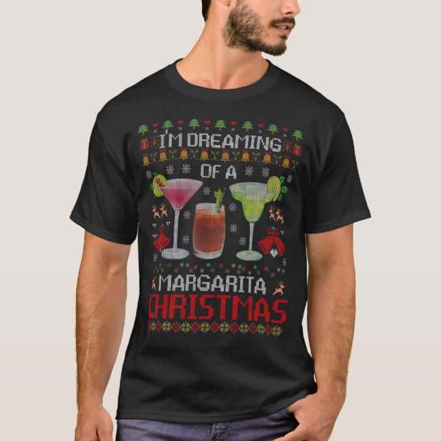 Ich träume von einem Margarita Weihnachtskraut T-Shirt (Vorderseite)