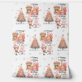 Ich träume von einem rosa Weihnachtsbaum, der von Tapete