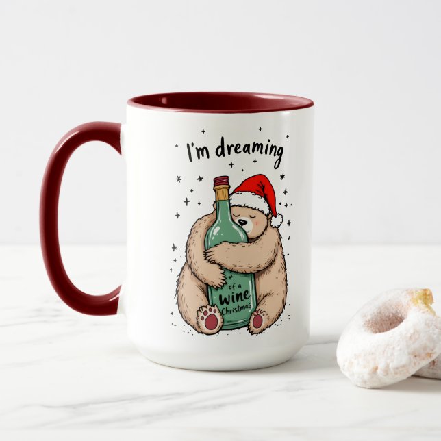 Ich träume von einem Weihnachtsfest Tasse (Mit Donut)