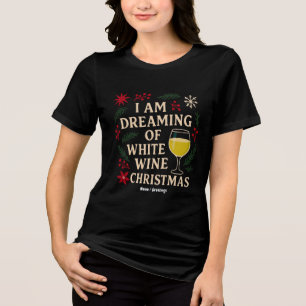 Ich träume von einem Weihnachtsgeschenk des weißen Tri-Blend Shirt
