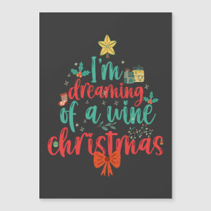 Ich träume von einem weinreichen Weihnachtsbaum Magneteinladung
