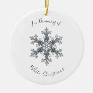Ich träume von einem weißen Weihnachten Keramik Ornament