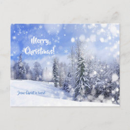 Ich träume von einem weißen Weihnachten Postkarte