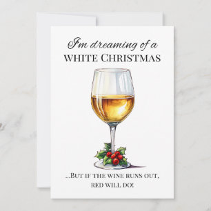 "Ich träume von einem weißen Weihnachten.." Weihna Feiertagskarte