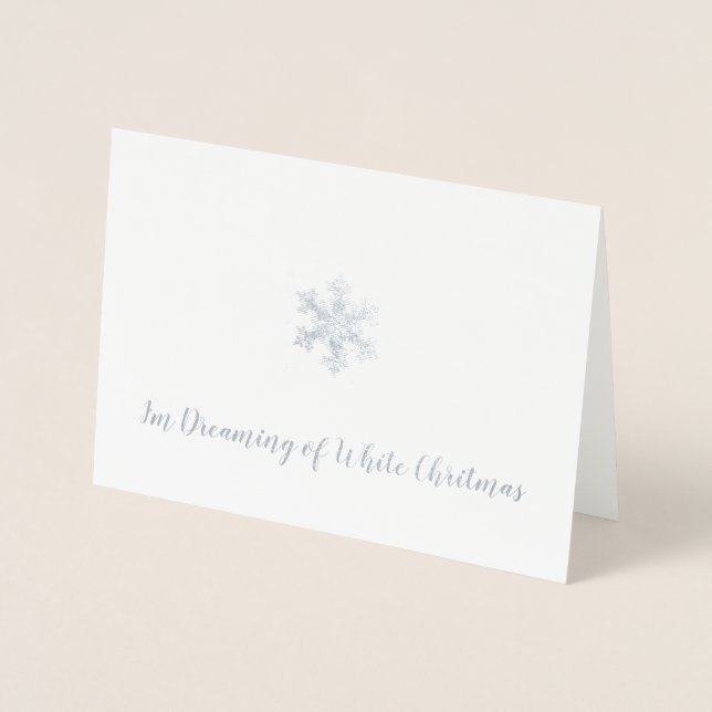 Ich träume von einem weißen Weihnachtsfest Folienkarte (Vorderseite)
