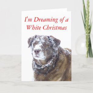 Ich träume von einem weißen Weihnachtsfest, Schoko Feiertagskarte