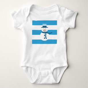 Ich träume von einem weißen Winterschneemann Baby Strampler