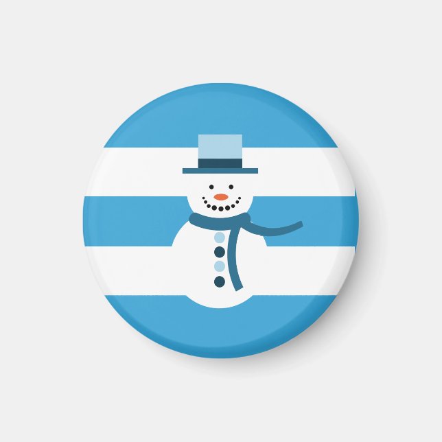 Ich träume von einem weißen Winterschneemann Magnet (Vorne)