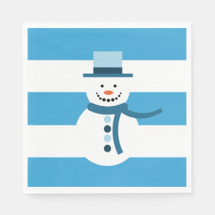 Ich träume von einem weißen Winterschneemann Serviette