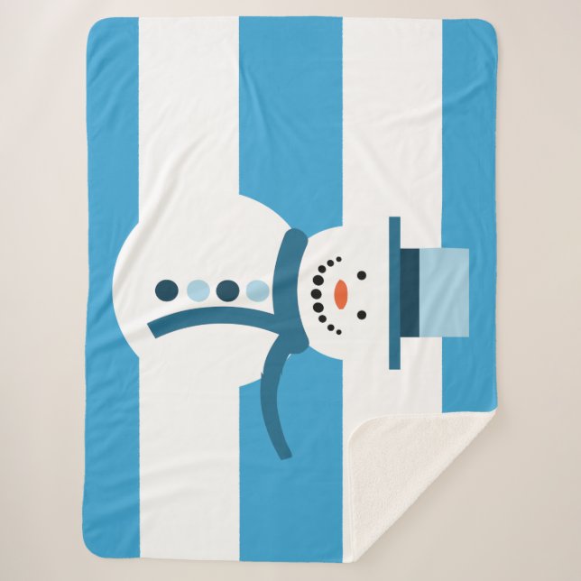 Ich träume von einem weißen Winterschneemann Sherpadecke (Vorderseite)